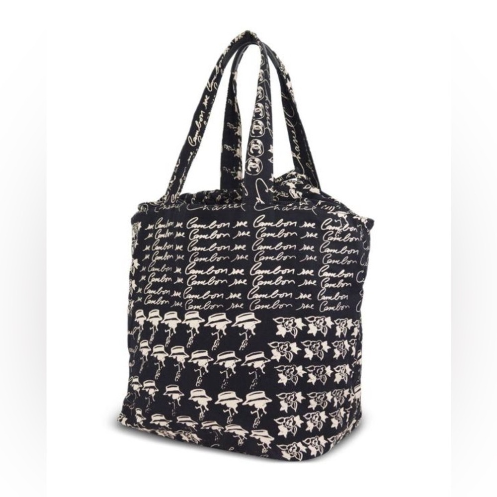 CHANEL Mirror Charm Camellia Logo Bucket Drawstring Shoulder Bag Tote Bag